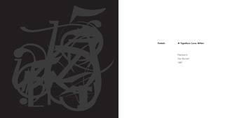 Typeface Love Affair title page