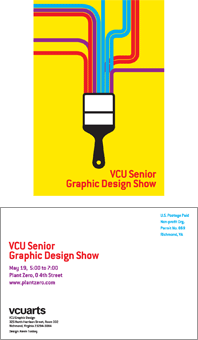 VCU Senior Graphic Design Show postcard
